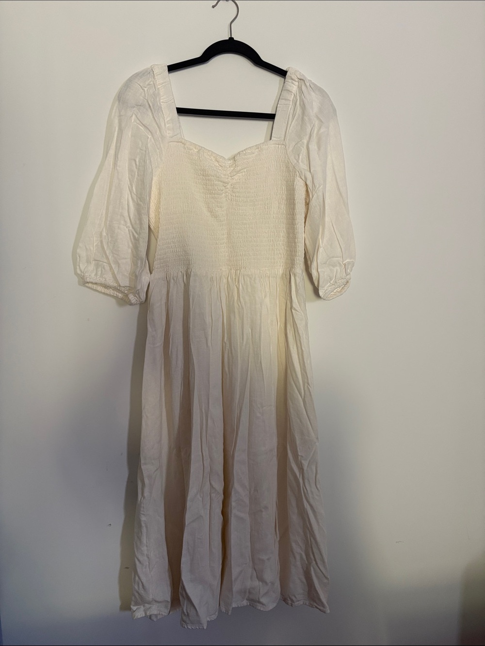 Cream Lauren Conrad Linen Style Dress